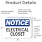 Signmission Electrical Closet, 5 in W x Rectangle, Vinyl Decal OS-2PACK-NS-D-35-L-11642 - alternate 3
